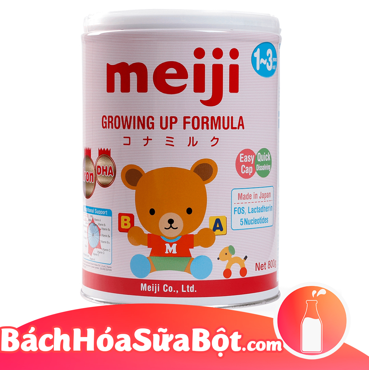 Sữa bột Meiji Growing Up Formula 800g (Dành cho trẻ từ 1 - 3 tuổi)