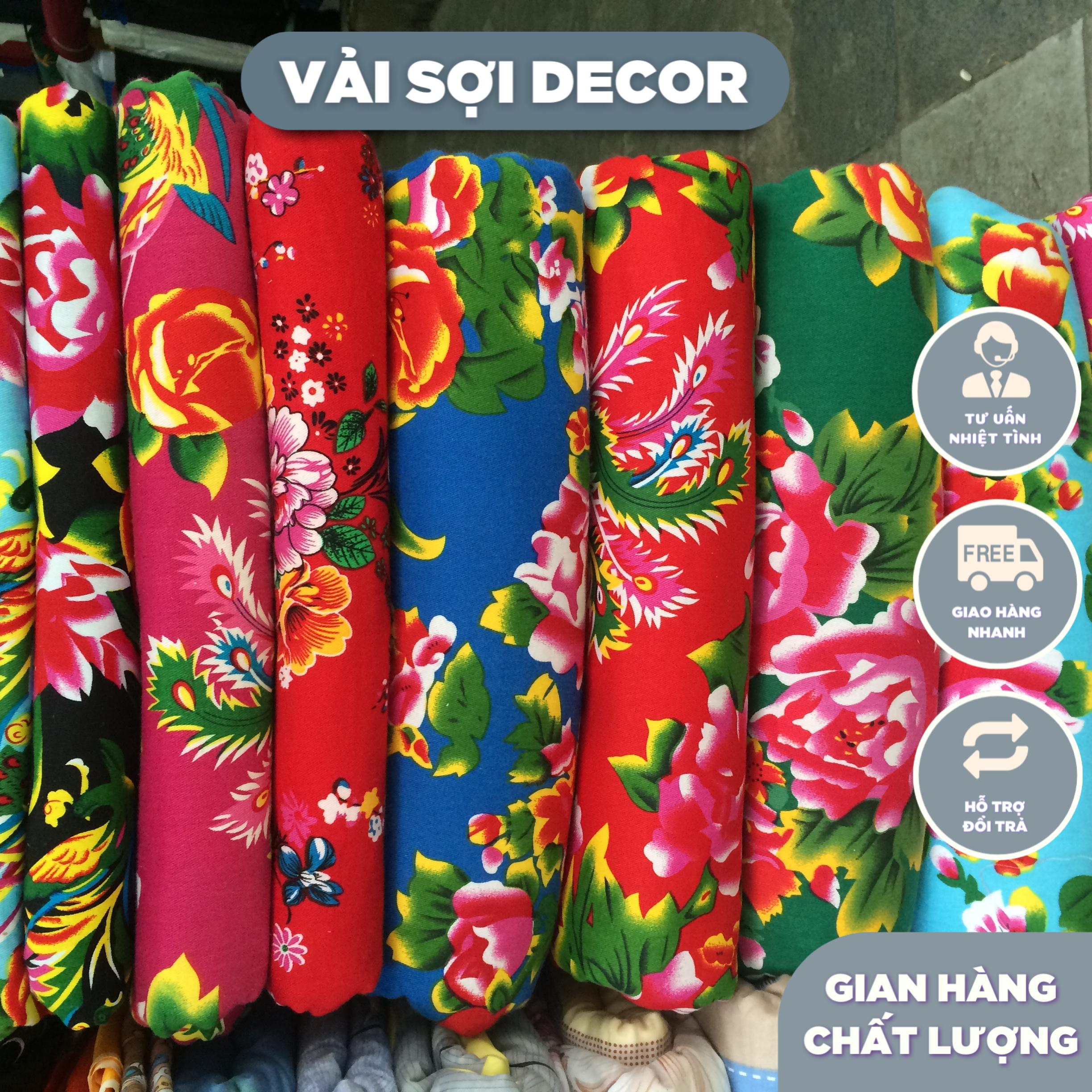 Vải chăn con công hồng sen (khổ vải 160cm x 97cm dài vô cùng)