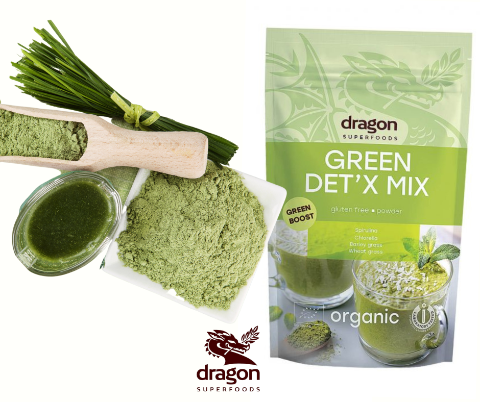 Bột thải độc Hữu Cơ Green Detox Organic (Spirulina, Chlorella, Cỏ Lúa Mì, Cỏ Lúa Mạch) 200G