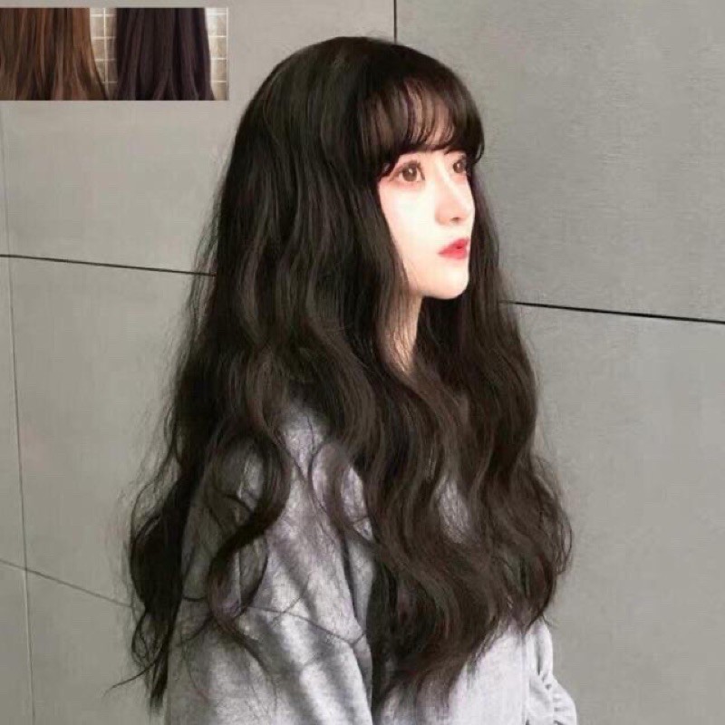 Tóc giả mái thưa uốn xù lỡ