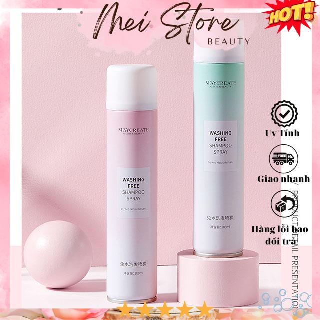 [GIẢM 5% ĐƠN 129K][HCM]Dầu Gội Khô Maycreate Washing Free Shampoo 200ml