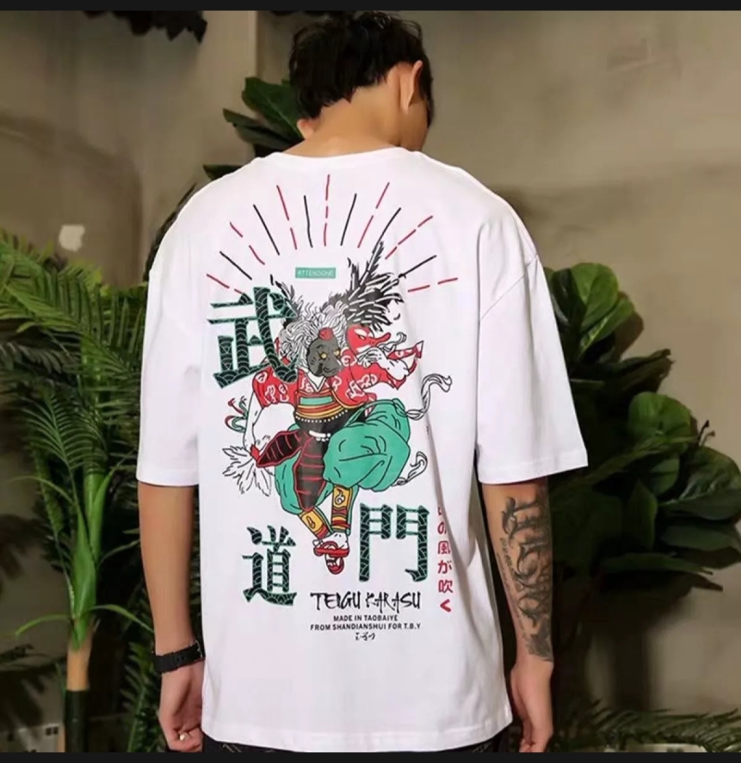 [HCM]Áo Thun Nam Nữ Unisex Form Rộng In Hình Quỷ Dạ Xoa Họa Tiết Nhật Bản TERGU độc đẹp Vải Dày Mịn Thiết Kế Thời Trang Đường May Sắc Sảo ( trắng )