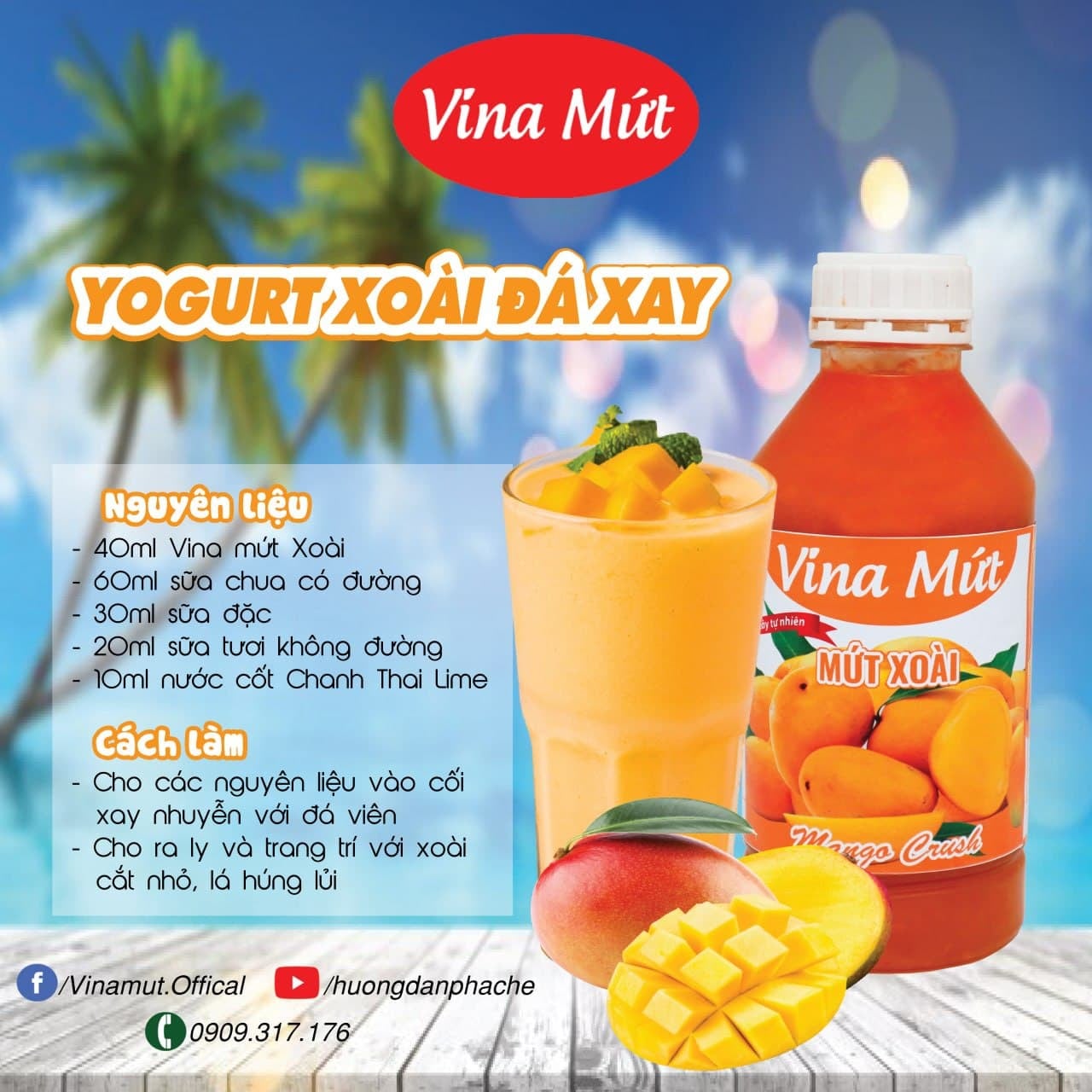 SINH TỐ XOÀI VINA MỨT - 1000G