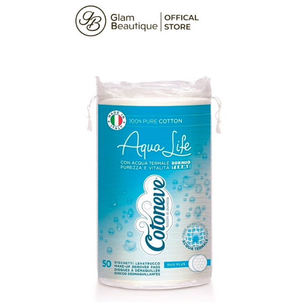 Bông Tẩy Trang Maxi Aqua Life Cotoneve 50 Miếng Glam Beautique