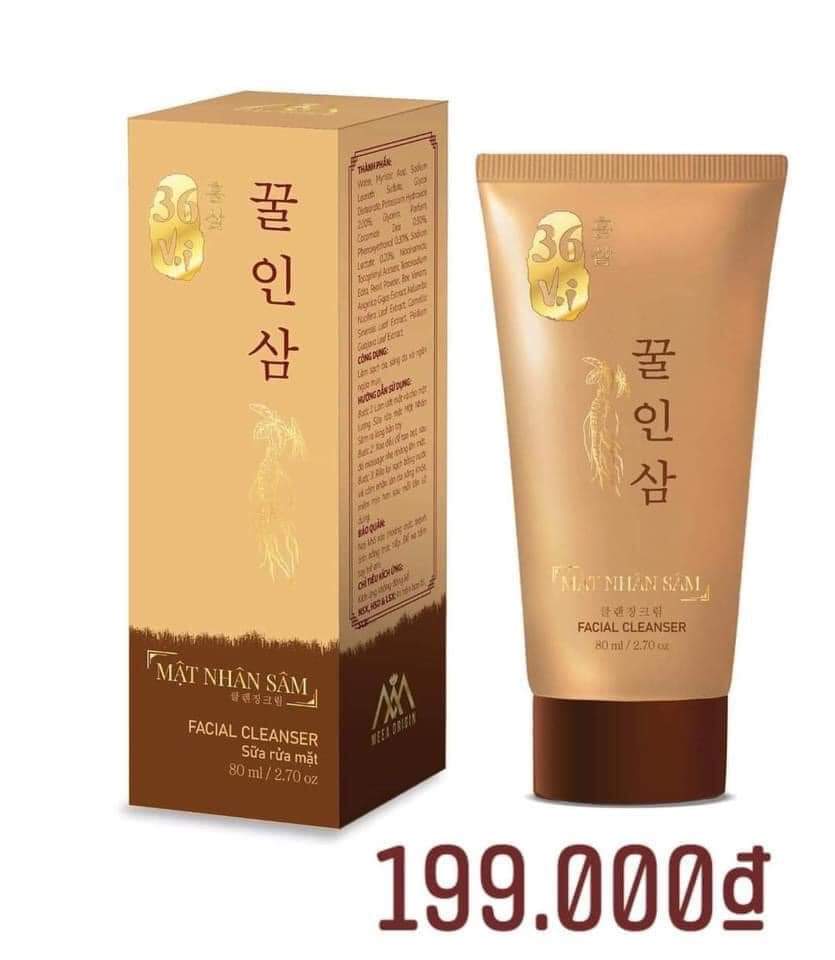 [HCM]SỮA RỬA MẶT MẬT NHÂN SÂM 36 VỊ (CAO MỤN SÂM ĐỎ)
