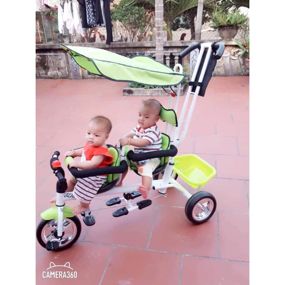 XE ĐẨY ĐÔI CHO BÉ KHUNG THÉP CHẮC CHẮN