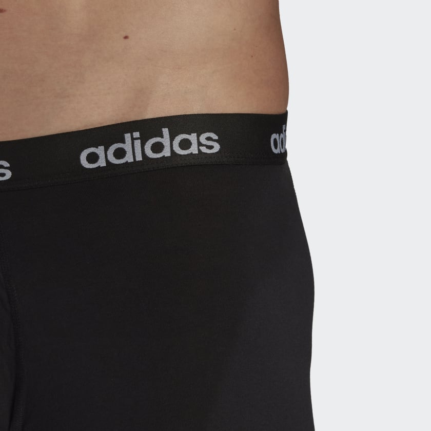 [CHÍNH HÃNG] Adidas ESSENTIALS Logo Boxer Briefs 2 Pack - Grey/Black GN2072