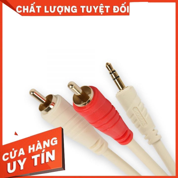 Dây AV cáp AV 3.5 ra 2 hoa sen 1.8m