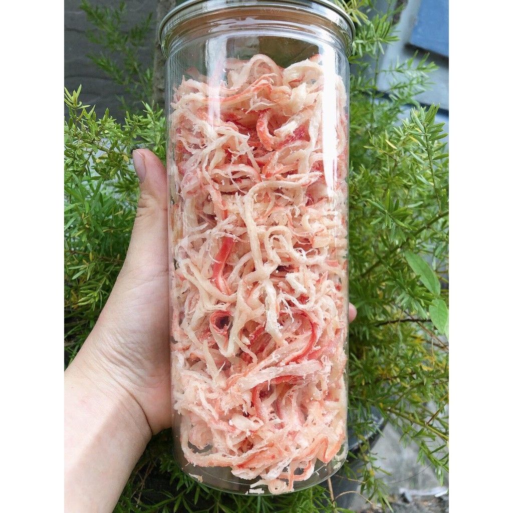Hủ 300gr mực hấp dừa sợi siêu ngon