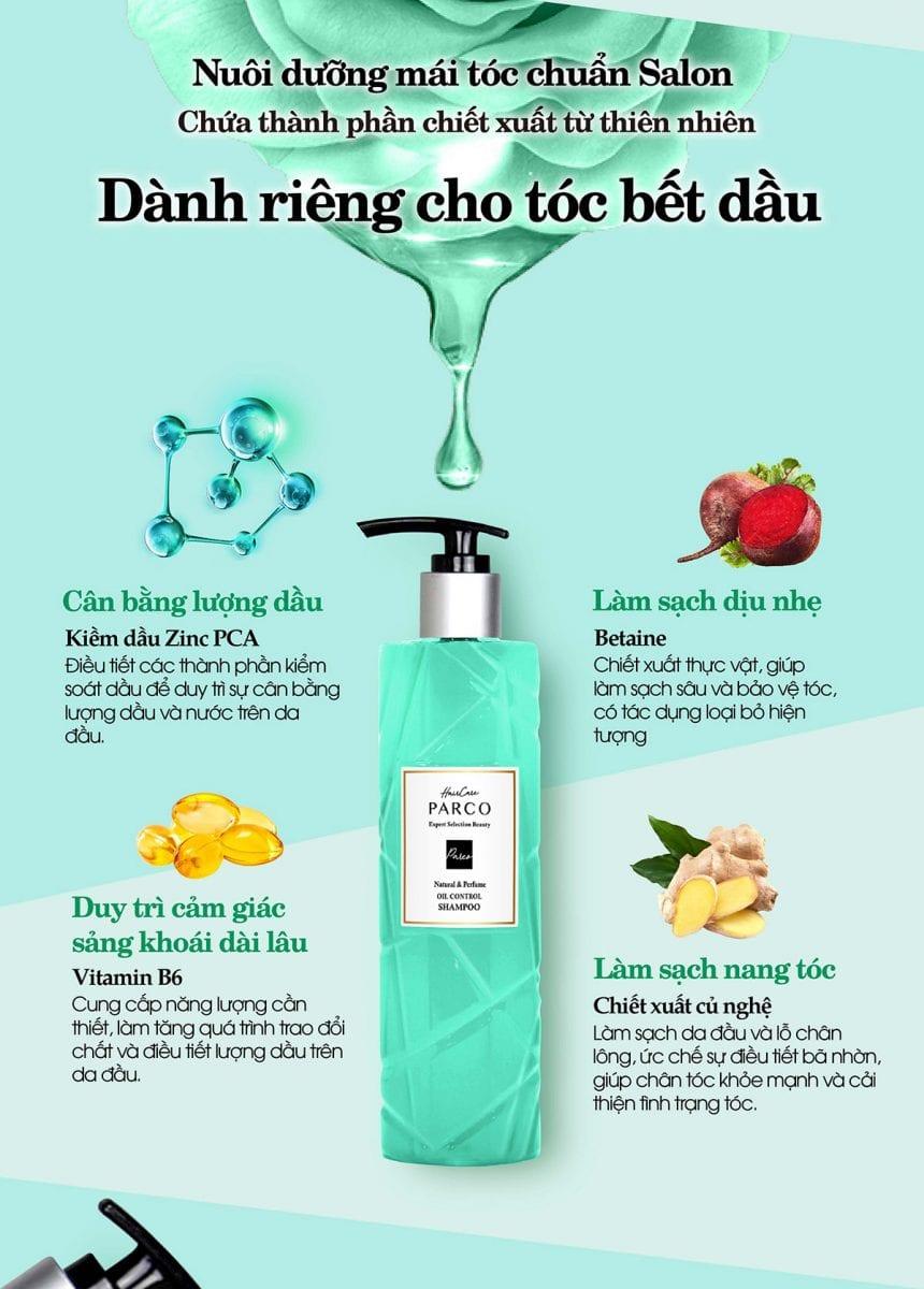Dầu Gội Dành Cho Tóc Dầu Parco Oil Control 400ml