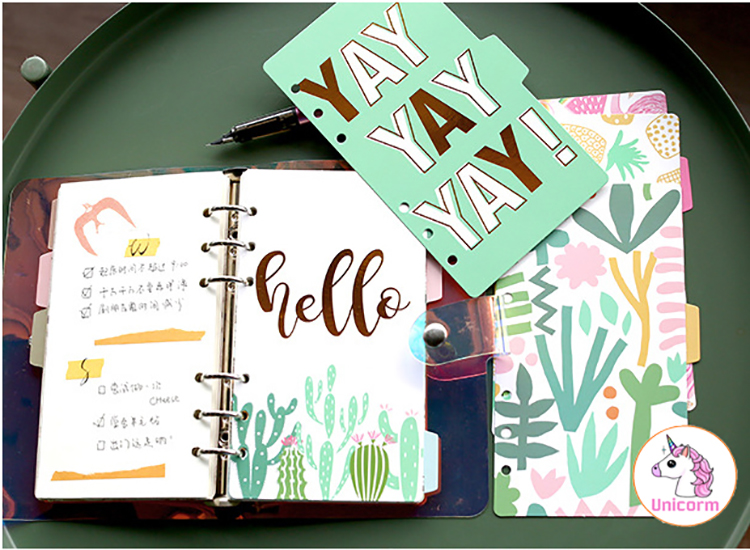 Tab 5 tấm Phân Trang Golden A5 cho Sổ Còng/Sổ Planner