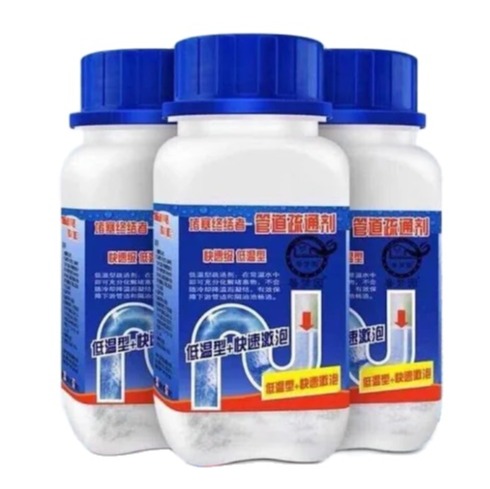 [HCM]BỘ 3 CHAI BỘT THÔNG TẮC NGHẼN CỐNGCẦU LAVABO - ĐƯỜNG ỐNG THOÁT NƯỚC