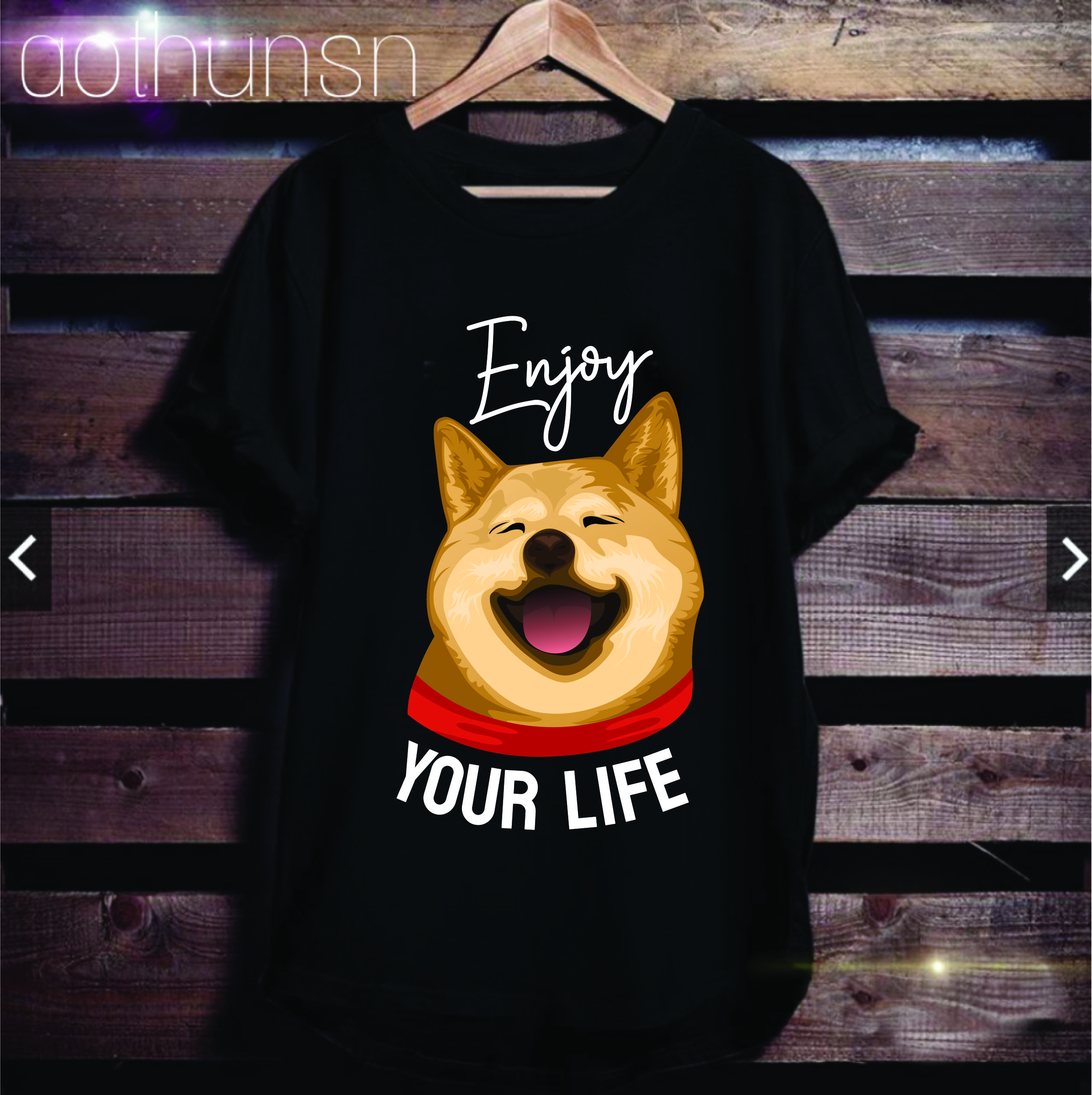 Áo thun cổ tròn enjoy your life