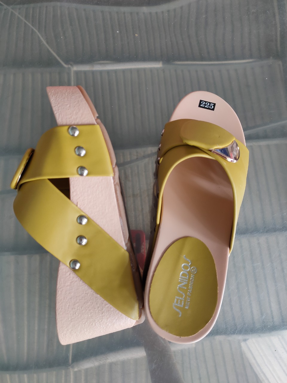 Dép nữ đế xuồng cao 7cm siêu nhẹ êm chân