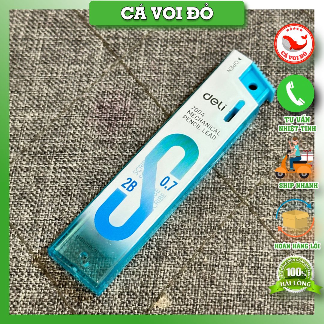 Hộp ngòi chì kim Deli 0.5mm/0.7mm