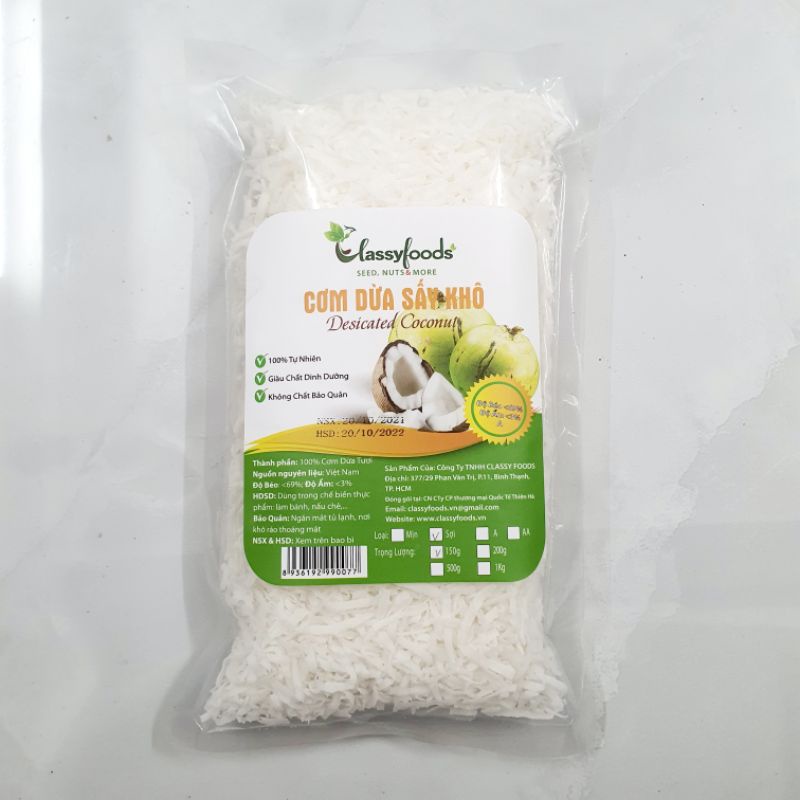 Cơm dừa sấy dạng sợi gói 100gr / 200gr