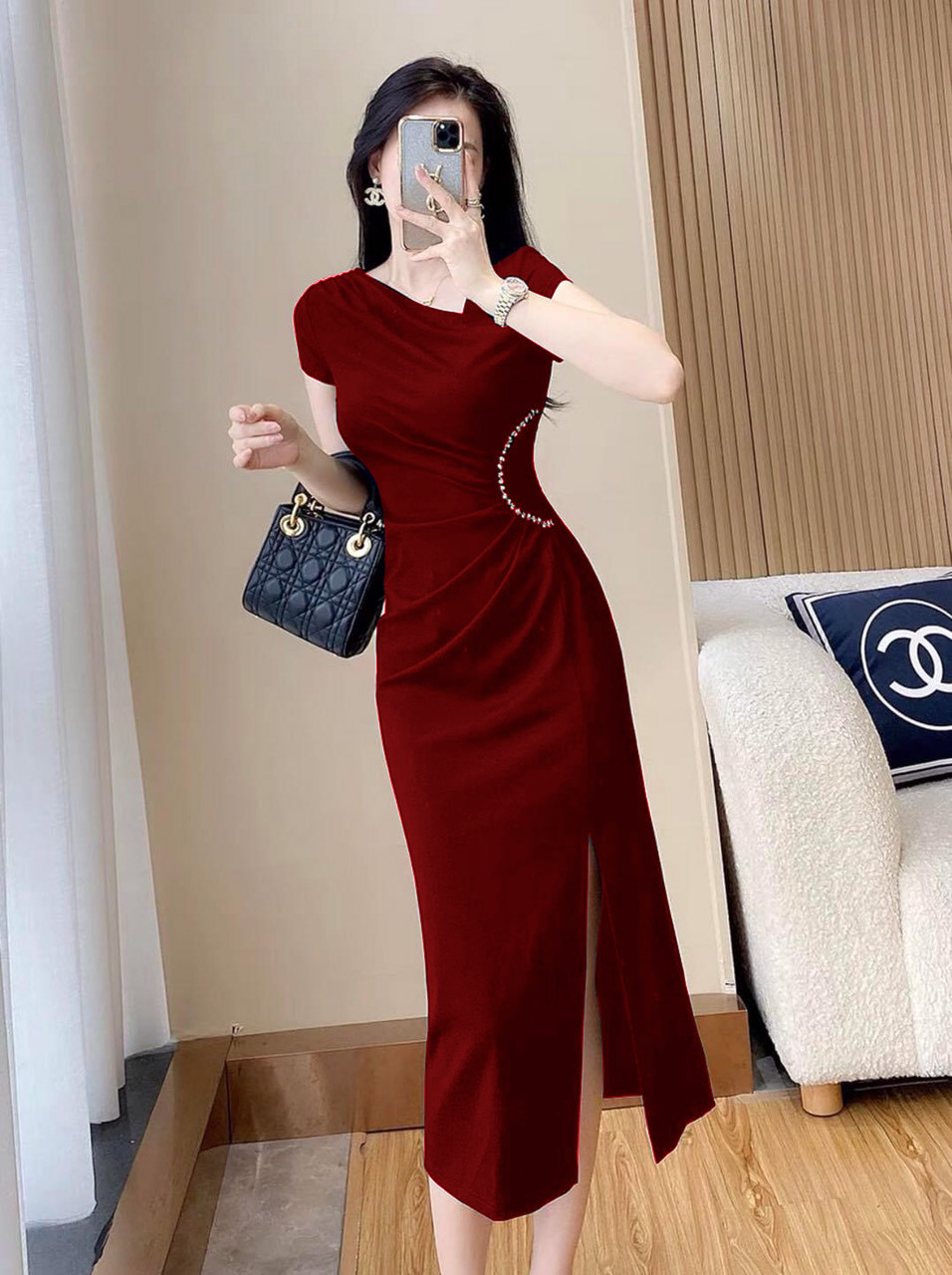 [HCM]Đầm dạ hội trễ vai sang trọng