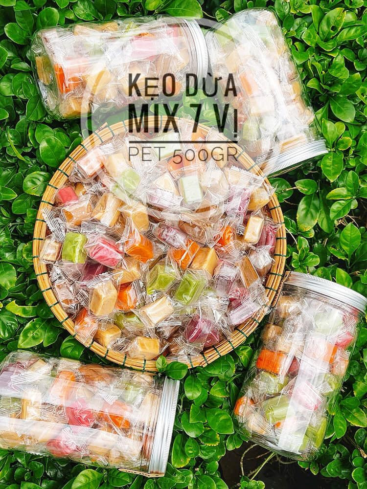 [HCM]KẸO DỪA MIX VỊ 400gr