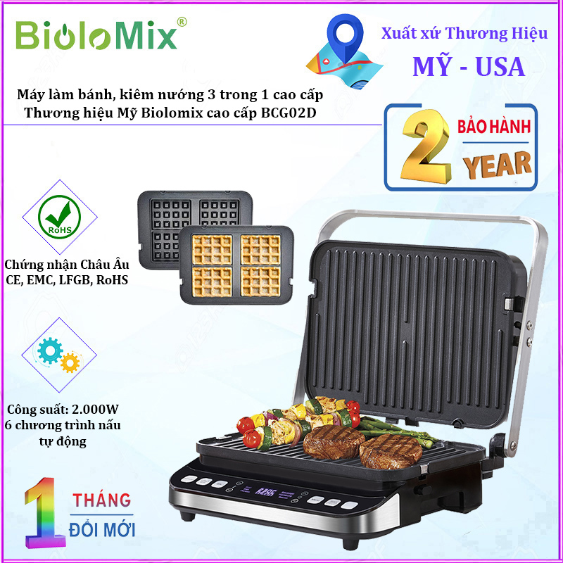 Baking machine cum baking 3 in 1 premium biolomix BCG02D
