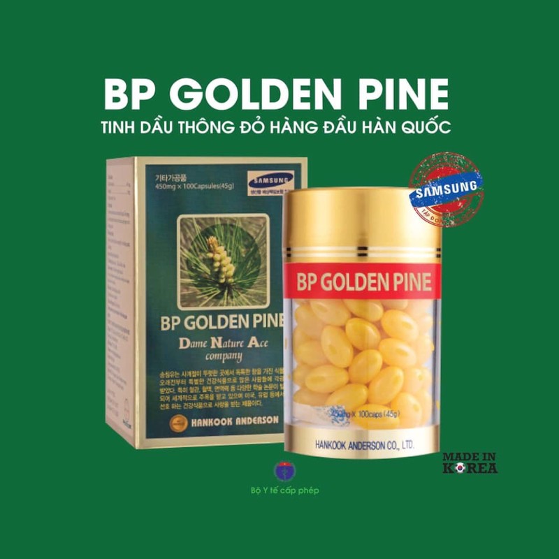 Viên Uống Tinh Dầu Thông Đỏ Hàn Quốc BP GOLDEN PINE