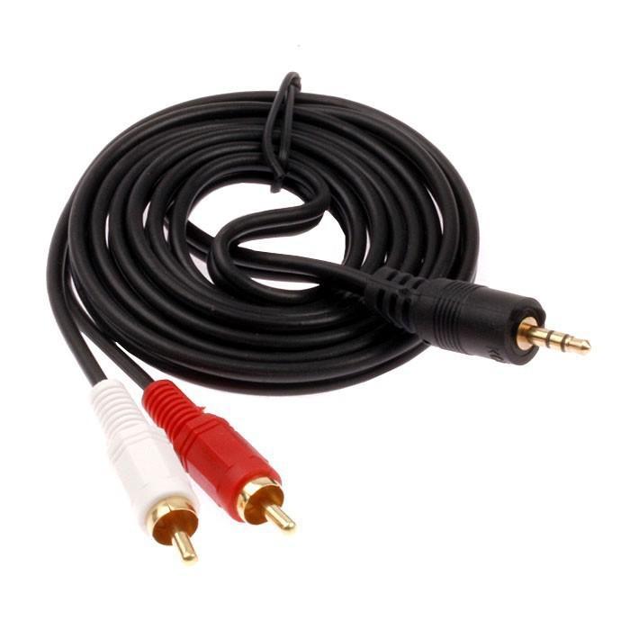 Dây loa 1 đầu 3.5 ra 2 đầu AV hoa sen dài 20m