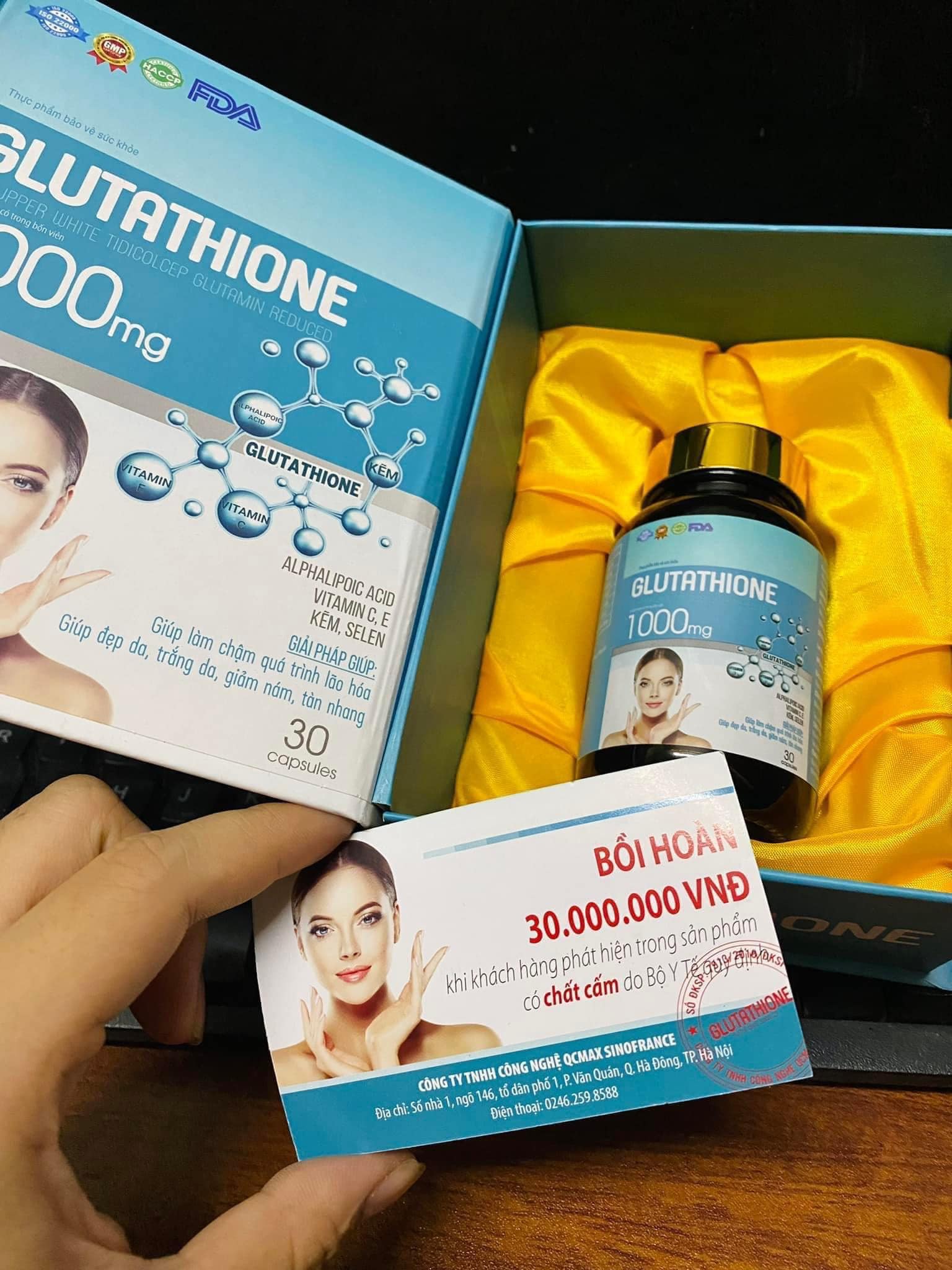 Viên Uống Trắng Da GLUTATHIONE 1000MG