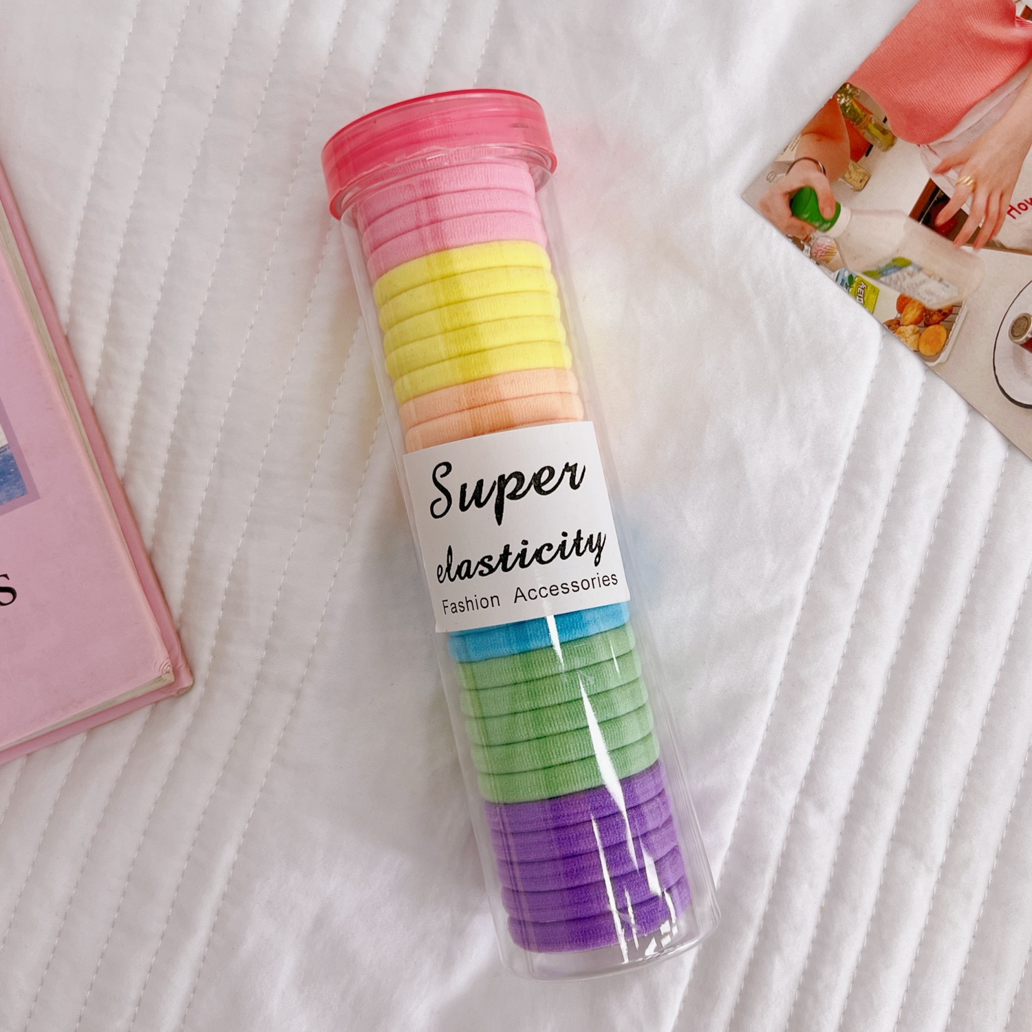 [FREESHIP] Set Cột Tóc 20 Dây Nhiều Màu Co Dãn Phong Cách Hàn Quốc