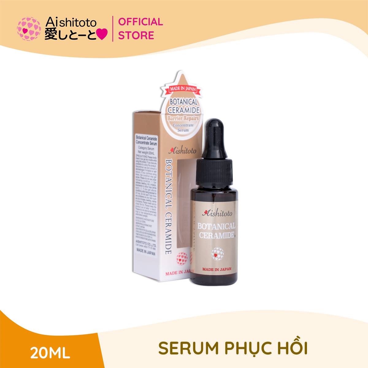 Serum phục hồi da Aishitoto Botanical Ceramide Concentrated 20ml