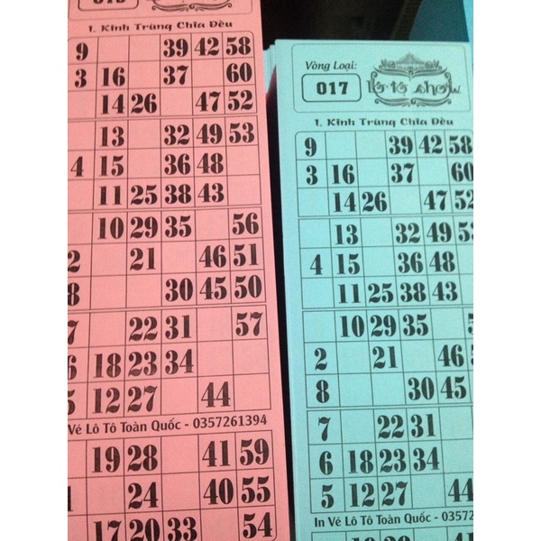 [Hoàn tiền 6%]Đồ chơi Loto ( Lô tô) 160 Tờ 60 Số( Dùng đươc cho Bộ 75 Số 90 Số)