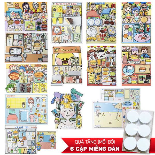 Combo 13 bộ tranh tương tác cô tiên xanh