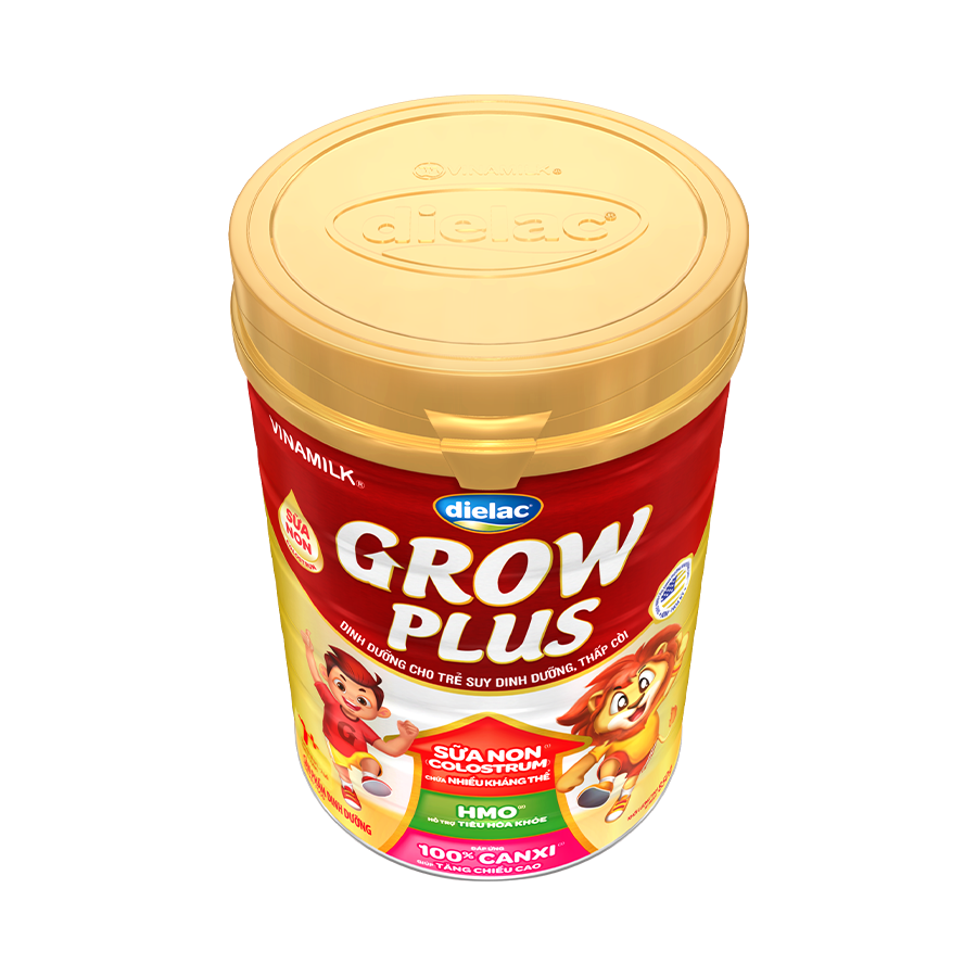 Sữa Non Vinamilk Dielac Grow Plus 1+ HT 850g (Sữa bột cho trẻ từ 1 - 2 tuổi) - Tăng cân cao khỏe, hỗ trợ bé suy dinh dưỡng, thấp còi