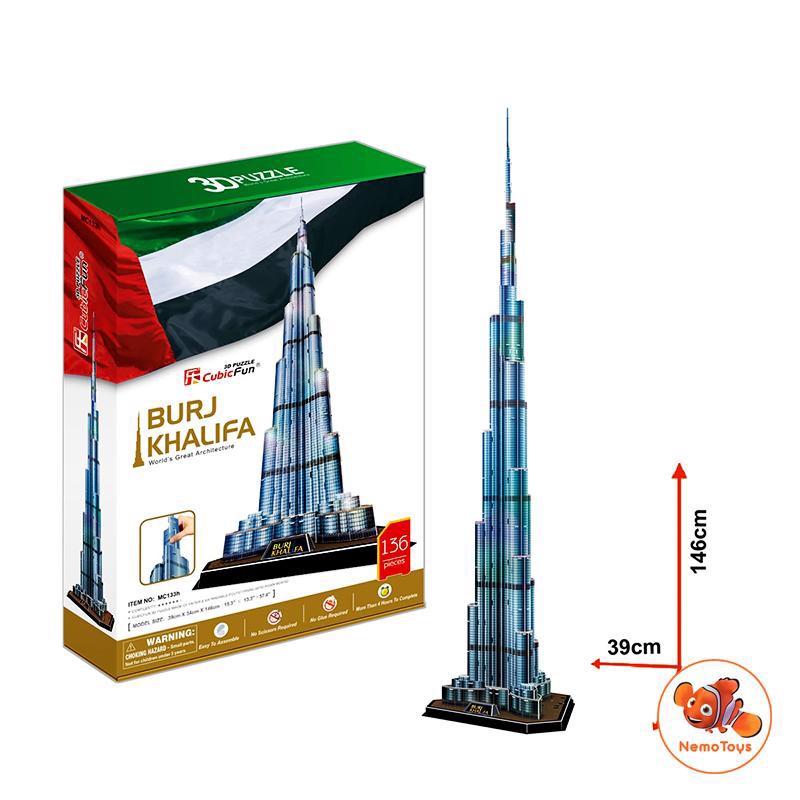 Mô hình giấy 3D CubicFun - Tháp Khalifa (Dubai) - MC133h