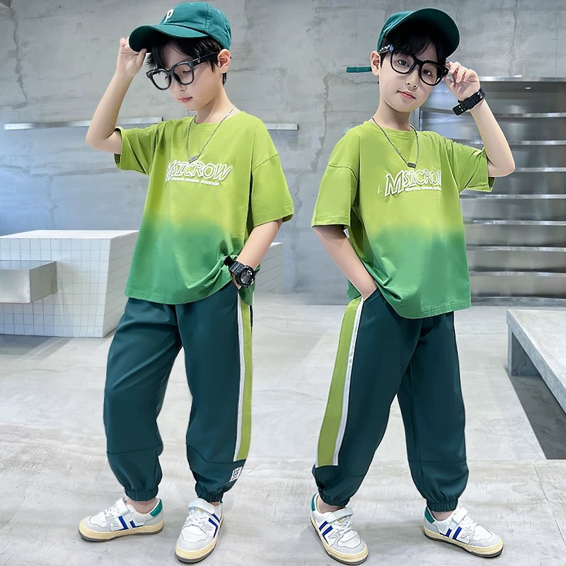 [SIZE NHÍ+ĐẠI+CỒ] SÉT BỘ THUN BÉ TRAI QUẦN DÀI PHỐI MÀU LẠ MẮT