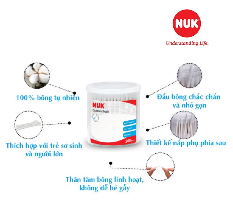 Nuk Slim Cotton Swab