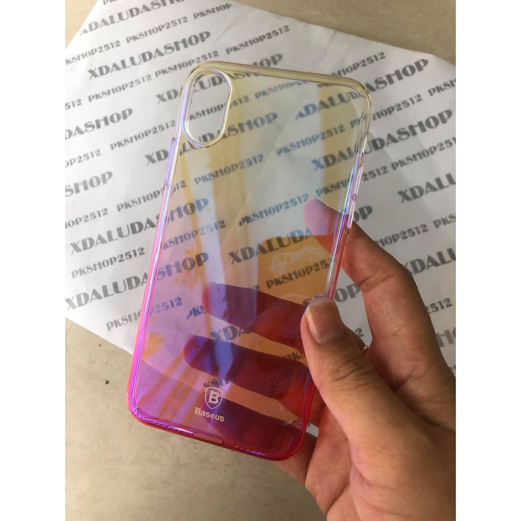 Ốp Lưng Màu Nhựa Cứng iPhone X iPhone 10 Hiệu Baseus Glaze