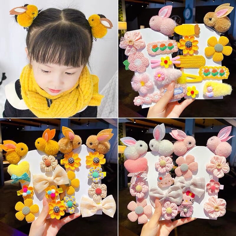 Set kẹp tóc Con Thỏ 9 món cho bé gái