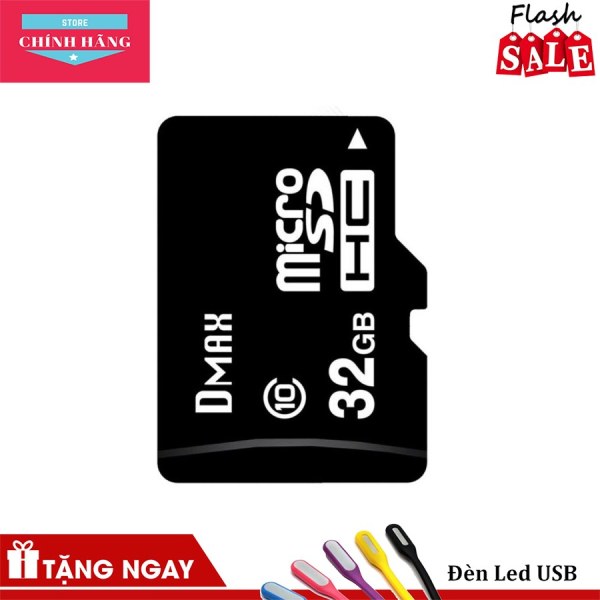 Thẻ nhớ 32GB micro SDHC Dmax Class 10 - Bảo hành 5 năm đổi mới + tặng đèn LED USB