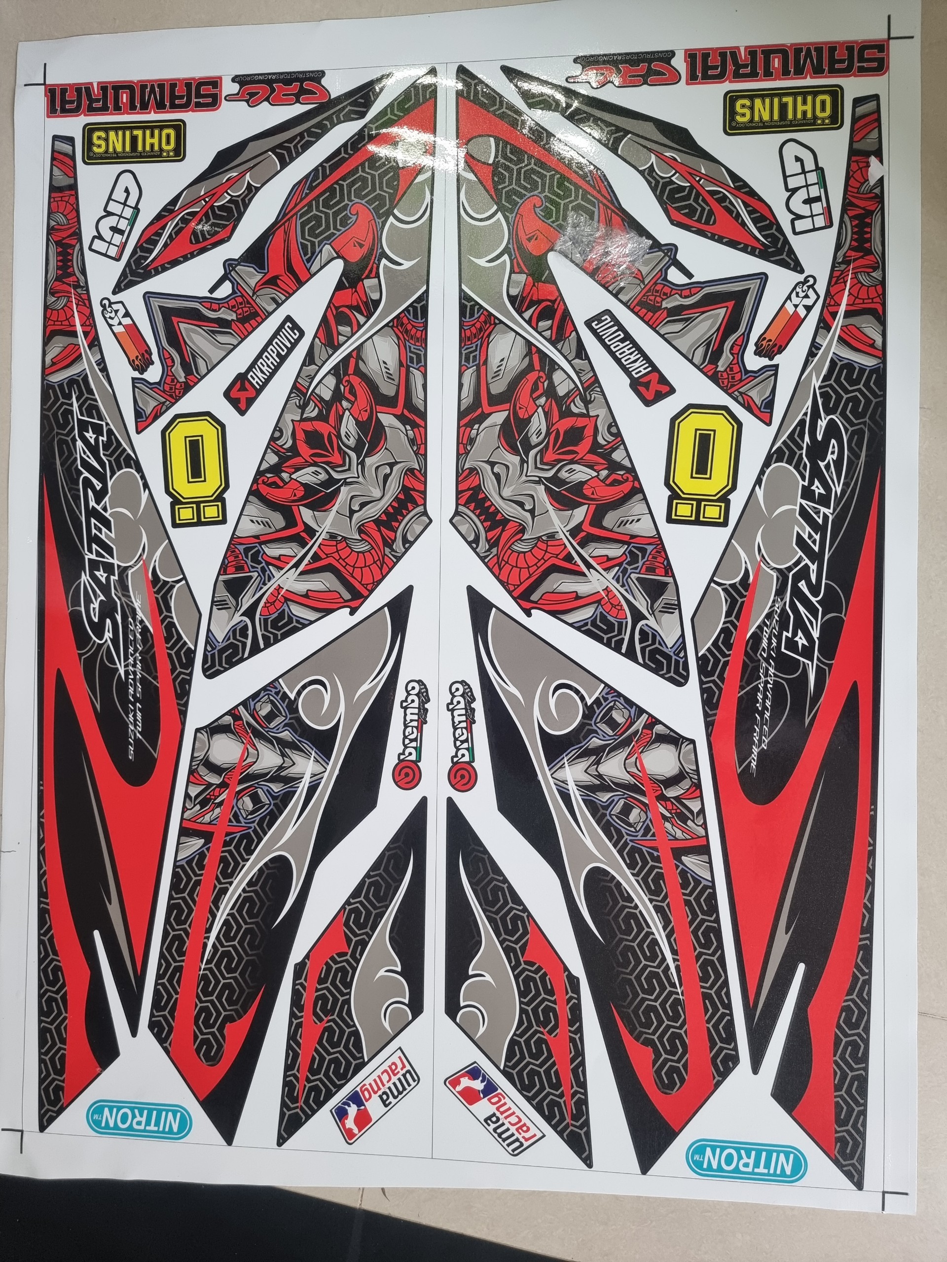 Tem rời satria 150 samurai