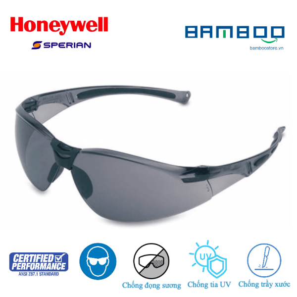 Giá bán Honeywell A800 Kính bảo hộ chống đọng sương, chống trầy xước, ôm sát mặt ngăn 99,99% tia UV- Màu đen