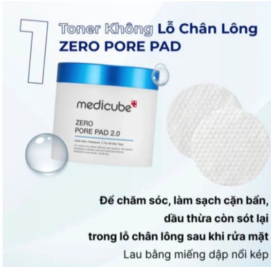 Toner Dạng Miếng Medicube Zero Pore Pad 2.0 (100ml/70 miếng)