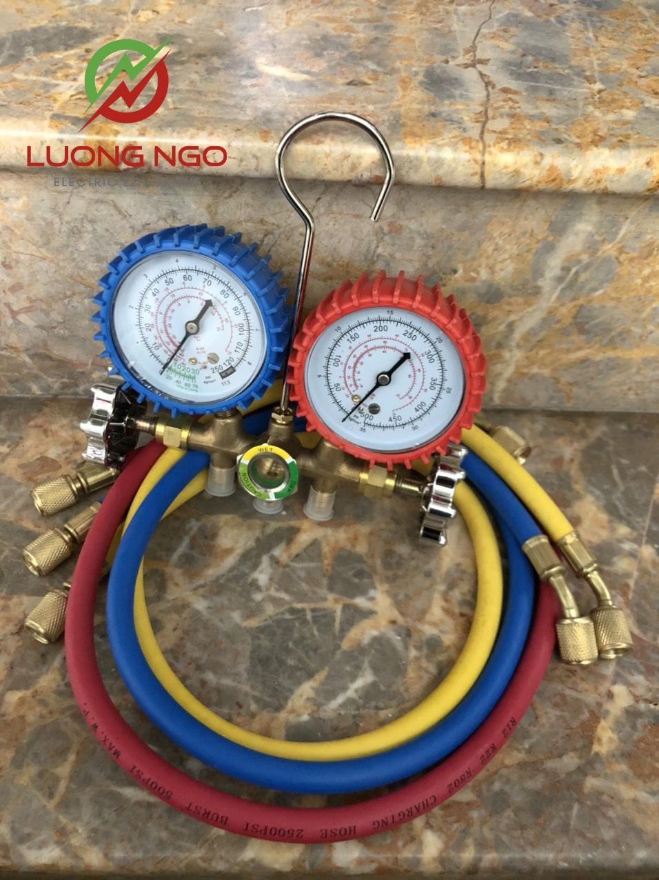Đồng hồ đo gas đôi kèm dây nạp gas