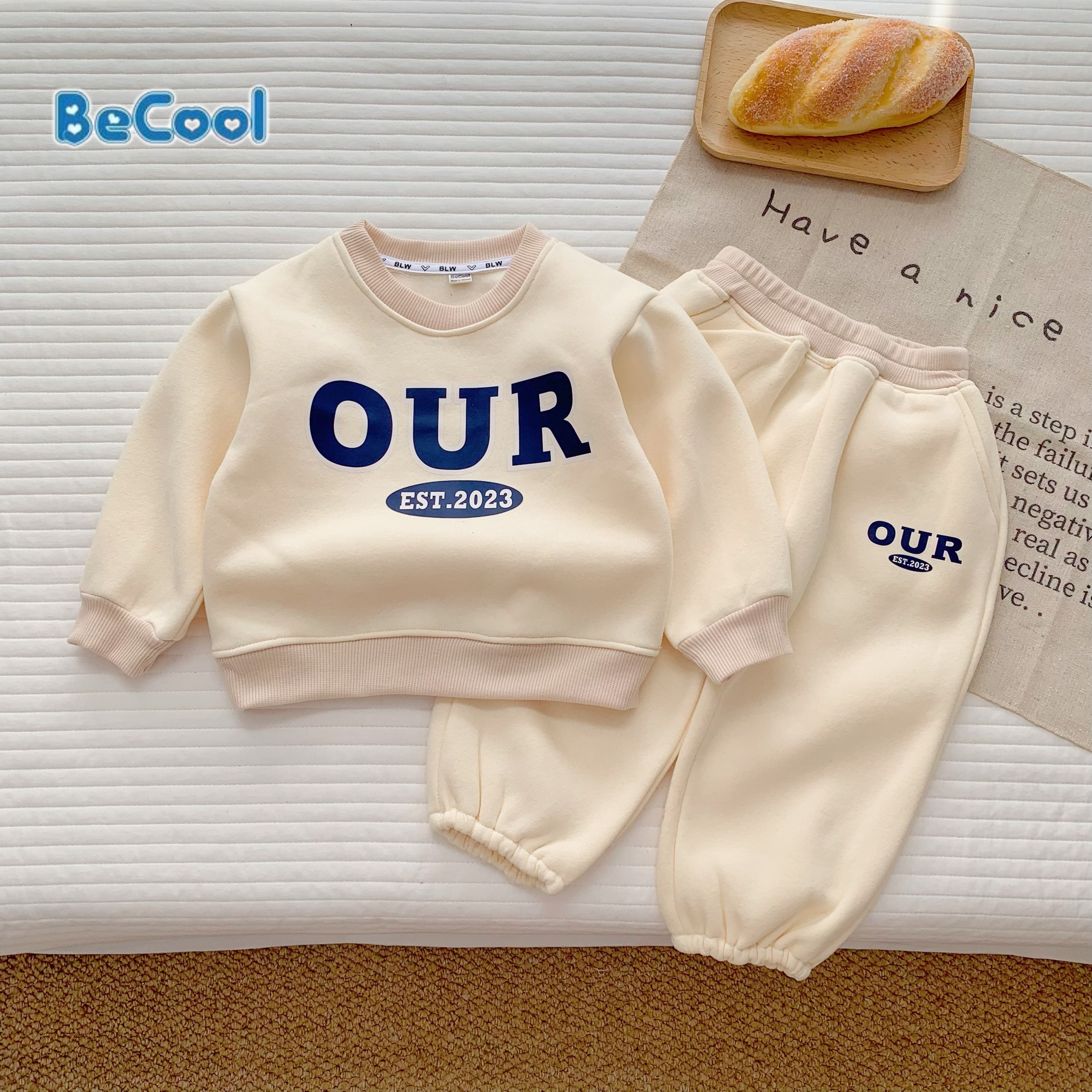 Bộ nỉ our cho bé trai - bé gái mặc mùa đông, bộ đồ dài tay chất nỉ bông cao cấp cho bé từ 8-27kg sumokids
