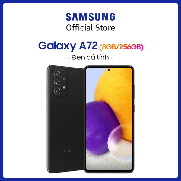 [SALE TO 12-14.12] Điện thoại Samsung Galaxy A72 (8GB/256GB) - Camera đỉnh 64MP chống rung - Chip Snapdragon 720 chính hãng