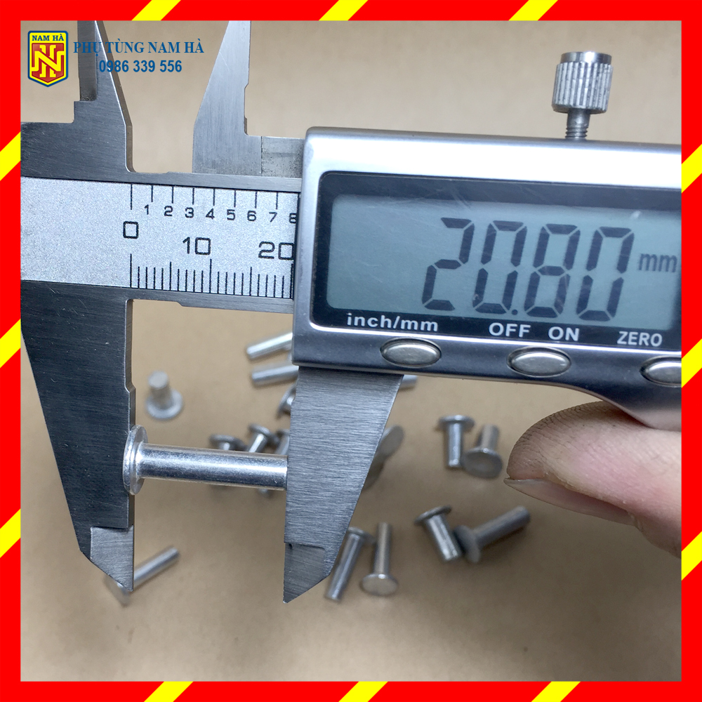 50gr Đinh nhôm tán đường kính thân phi 4 và phi 5