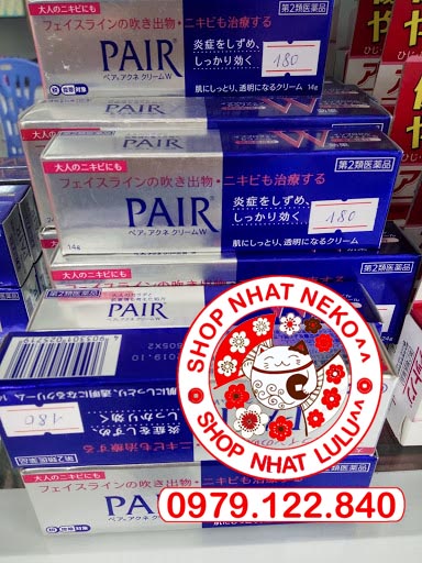 Kem bôi hỗ trợ da mặt mụn Pair Acne W Cream Nhật bản 24g