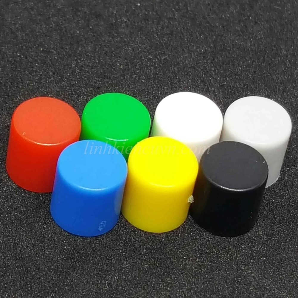 10 chiếc chụp nút nhấn 6x6mm đen - 7e9
