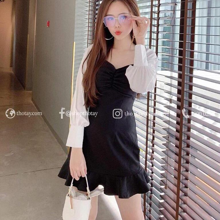 Đầm Đuôi Cá Phối Tay Dài
