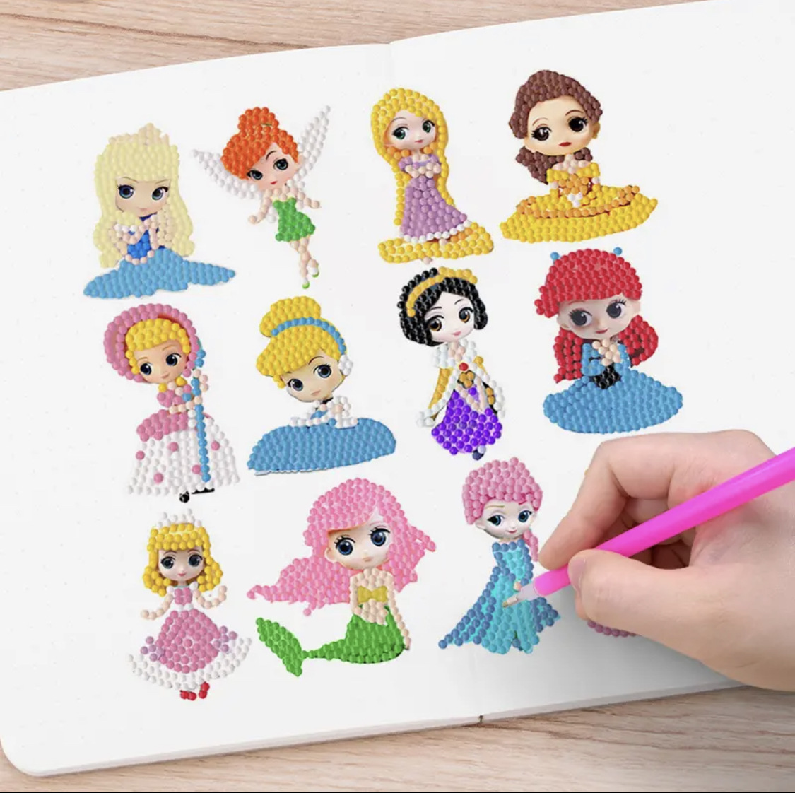 tranh đính đá mini động vật vui vẻ sticker