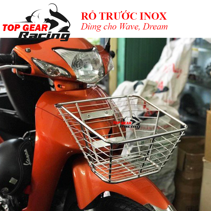 Rổ (Giỏ) Trước Inox, Titan Cho Wave, Dream 