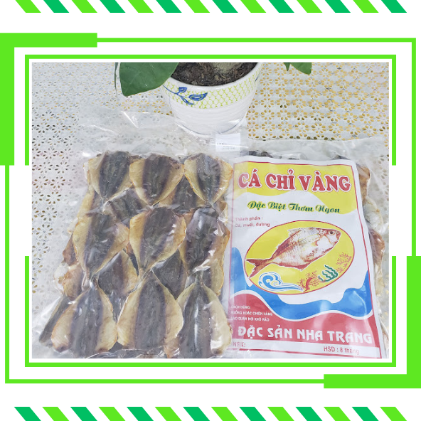 Cá chỉ vàng khô nguyên con, rút xương mềm ngon, gói 500 gram - Cá Cơm Khô Nha Trang